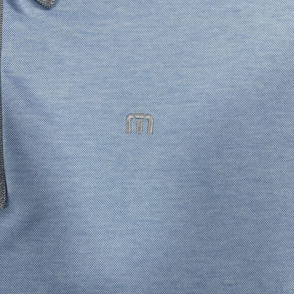 Travis Mathew Mens XXL Blue Gray Collar Golf Polo Shirt - Picture 4 of 7